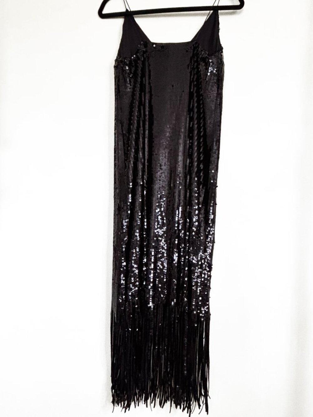Long Sequin Fringe Maxi Dress by H&M Size M EXCELLENT CONDITION - Picture 3 of 9